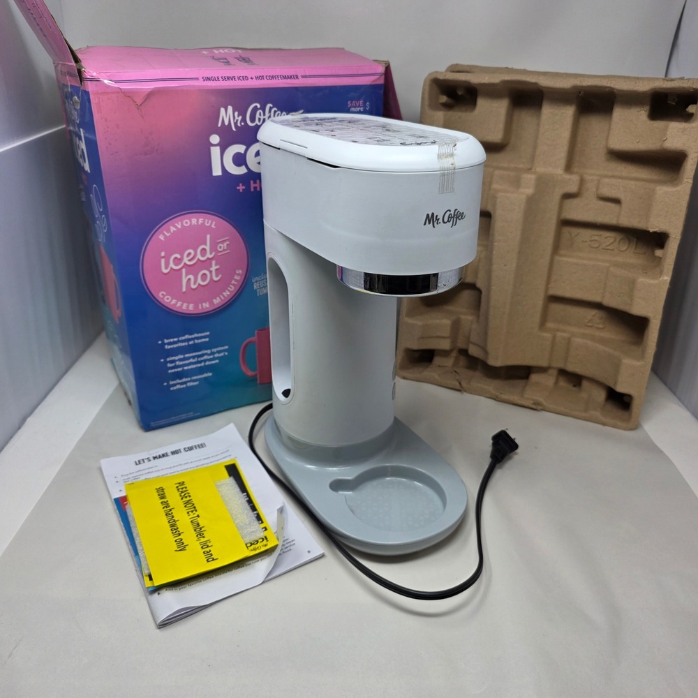Mr. Coffee Iced + Hot Coffee Maker BVMC-IHCMCG White Single Serve BREW UNIT ONLY
